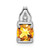 Image of 14K White Gold Citrine & Diamond Pendant PM7054-CI-001-WA