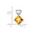 Image of 14K White Gold Citrine and Diamond Heart Chain Slide Pendant