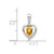 Image of 14k White Gold Citrine Diamond Pendant XBS474