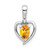 Image of 14k White Gold Citrine Diamond Pendant XBS474