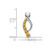 Image of 14K White Gold Citrine Journey Chain Slide Pendant