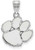 Image of 14K White Gold Clemson University Medium Pendant by LogoArt