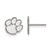 14K White Gold Clemson University X-Small Post Earrings by LogoArt