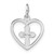 Image of 14K White Gold Cross In Heart Charm CH133
