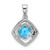 Image of 14K White Gold Cushion Blue Topaz & Diamond Pendant PM7045-BT-004-WA Image of 14K White Gold Cushion Blue Topaz & Diamond Pendant PM7045-BT-004-WA