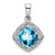Image of 14K White Gold Cushion Blue Topaz & Diamond Pendant PM7045-BT-004-WA Image of 14K White Gold Cushion Blue Topaz & Diamond Pendant PM7045-BT-004-WA