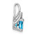 Image of 14K White Gold Cushion Blue Topaz & Diamond Pendant PM7061-BT-001-WA