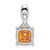 Image of 14K White Gold Cushion Citrine & Diamond Pendant PM7062-CI-002-WA