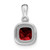 Image of 14K White Gold Cushion Garnet & Diamond Pendant PM3665-GA-001-WA