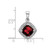 Image of 14K White Gold Cushion Garnet & Diamond Pendant PM7045-GA-004-WA