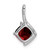 Image of 14K White Gold Cushion Garnet & Diamond Pendant PM7046-GA-001-WA