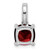 Image of 14K White Gold Cushion Garnet & Diamond Pendant PM7048-GA-006-WA