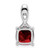 Image of 14K White Gold Cushion Garnet & Diamond Pendant PM7062-GA-002-WA