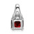 Image of 14K White Gold Cushion Garnet & Diamond Pendant PM7074-GA-004-WA