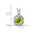 Image of 14K White Gold Cushion Peridot & Diamond Pendant PM7037-PE-002-WA