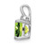 Image of 14K White Gold Cushion Peridot & Diamond Pendant PM7043-PE-002-WA