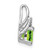 Image of 14K White Gold Cushion Peridot & Diamond Pendant PM7061-PE-001-WA