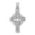 Image of 14K White Gold Cut-Out Dove On Cross Pendant