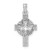 Image of 14K White Gold Cut-Out Dove On Cross Pendant