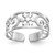 Image of 14K White Gold Cutout Flower Floral Design Toe Ring