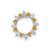 Image of 14K White Gold Diamond & .08ctw Citrine Fancy Circle Chain Slide Pendant