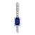 Image of 14K White Gold Diamond & .24ctw Sapphire Fancy Chain Slide Pendant Image of 14K White Gold Diamond & .24ctw Sapphire Fancy Chain Slide Pendant