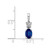 Image of 14K White Gold Diamond & .82ctw Oval Sapphire Pendant