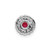 Image of 14K White Gold Diamond & Cabochon .38ctw Ruby Chain Slide Pendant