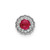 Image of 14K White Gold Diamond & Cabochon .38ctw Ruby Chain Slide Pendant