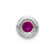 Image of 14K White Gold Diamond & Cabochon .38ctw Ruby Halo Chain Slide Pendant