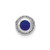 Image of 14K White Gold Diamond & Cabochon .47ctw Sapphire Chain Slide Pendant