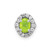 Image of 14K White Gold Diamond & Cabochon .78ctw Peridot Chain Slide Pendant