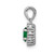 Image of 14K White Gold Diamond & Oval Emerald Halo Pendant PM5252-EM-010-WA