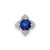 Image of 14K White Gold Diamond & Sapphire Pendant