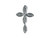 Image of 14K White Gold Diamond Cross Pendant (Chain NOT included) (CM-P8587W)