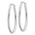 Image of 31mm 14K White Gold Diamond Fascination Oval Hinged Hoop Earrings DF108