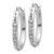 Image of 19mm 14K White Gold Diamond Fascination Oval Hinged Hoop Earrings DF235