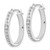 Image of 21mm 14K White Gold Diamond Fascination Round Hinged Hoop Earrings DF158