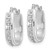 Image of 16mm 14K White Gold Diamond Fascination Squared Hinged Hoop Earrings DF159