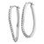 Image of 30mm 14K White Gold Diamond Fascination Twist Hinged Hoop Earrings
