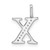 Image of 14K White Gold Diamond Initial X Pendant