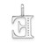 Image of 14K White Gold Diamond Letter E Initial Pendant PM8365E-003-WA