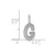 Image of 14K White Gold Diamond Letter G Initial Pendant PM8367G-006-WA