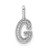 Image of 14K White Gold Diamond Letter G Initial Pendant PM8367G-006-WA