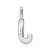 Image of 14K White Gold Diamond Letter J Initial Pendant PM8367J-004-WA