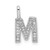 Image of 14K White Gold Diamond Letter M Initial Pendant PM8367M-009-WA