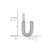 Image of 14K White Gold Diamond Letter U Initial Pendant PM8367U-006-WA