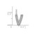 Image of 14K White Gold Diamond Letter V Initial Pendant PM8367V-005-WA