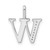 Image of 14K White Gold Diamond Letter W Initial Pendant PM8365W-003-WA