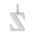 Image of 14K White Gold Diamond Letter Z Initial Pendant PM8365Z-004-WA